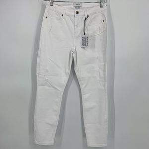 FRAME DENIM Le High Distressed Ankle Skinny Jeans (For Women) - Save 71